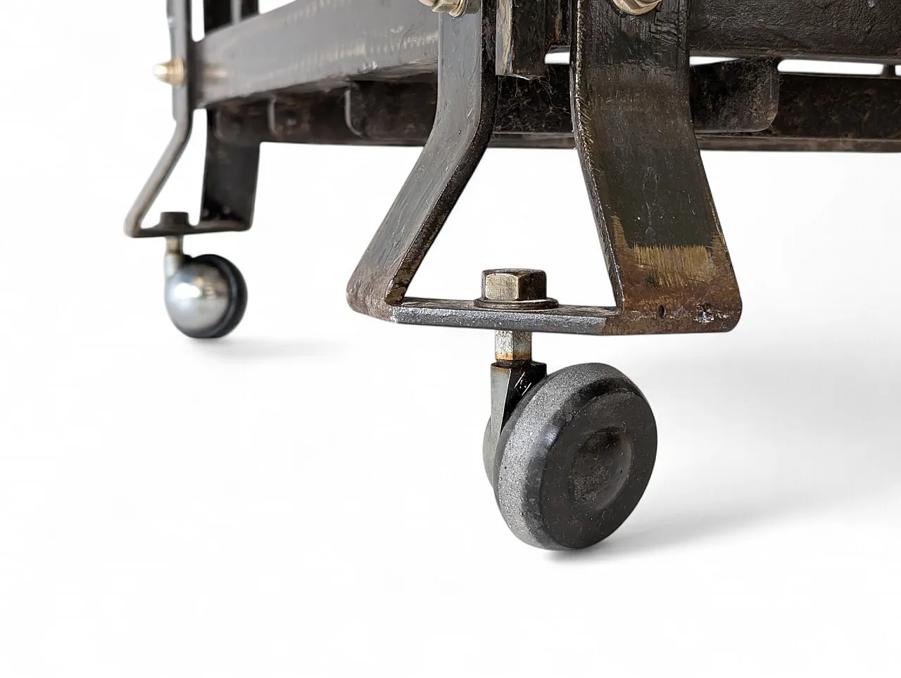 Iron and brass log holder in classic style, 1960s 5