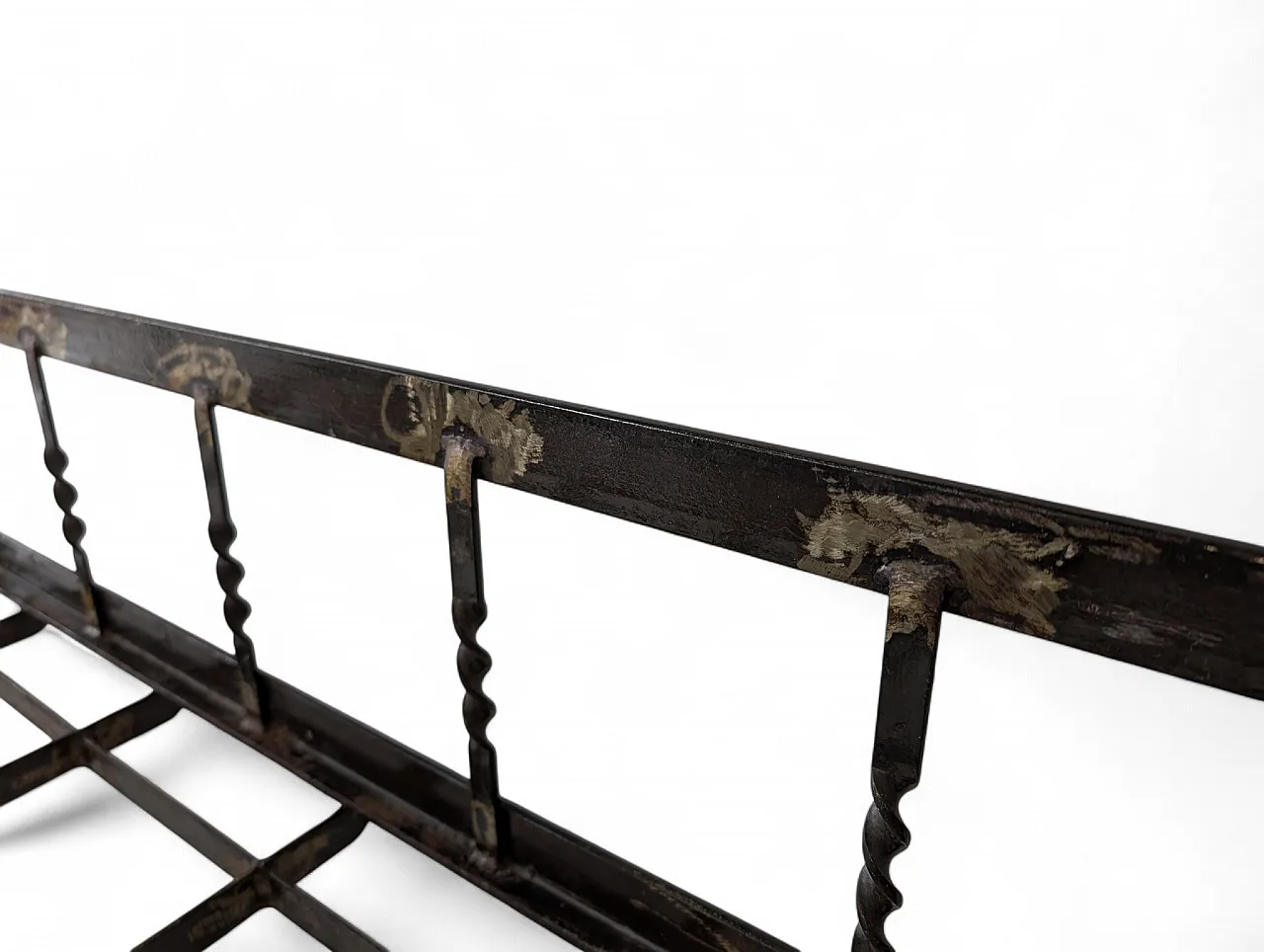 Iron and brass log holder in classic style, 1960s 7
