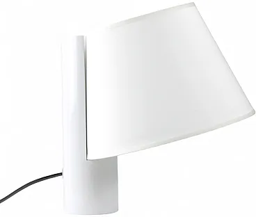 Lampada da tavolo in metallo laccato bianco, anni '60