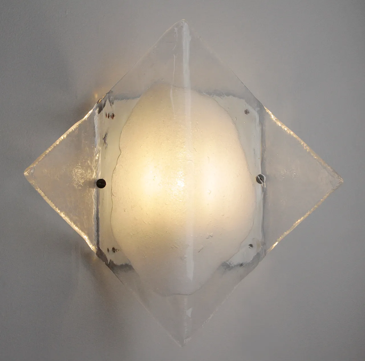 Murano glass wall sconce by Carlo Nason for Mazzega, 1970s 1