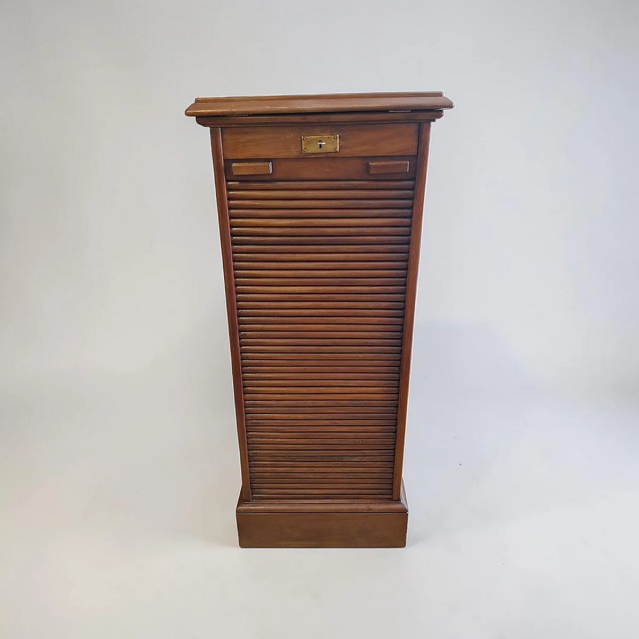 Wooden filing cabinet with shutter from Franzi, 1950s 2