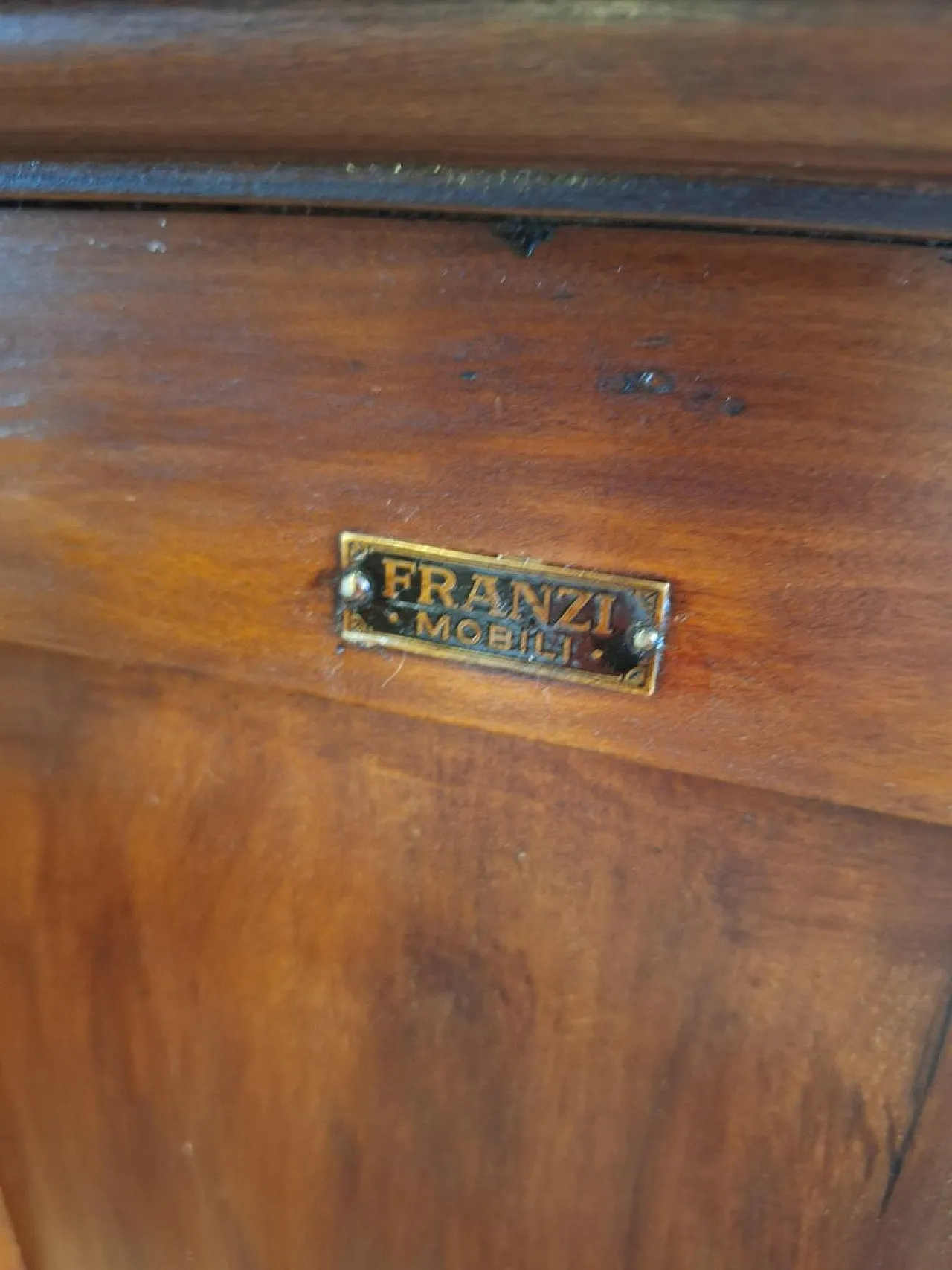 Wooden filing cabinet with shutter from Franzi, 1950s 6