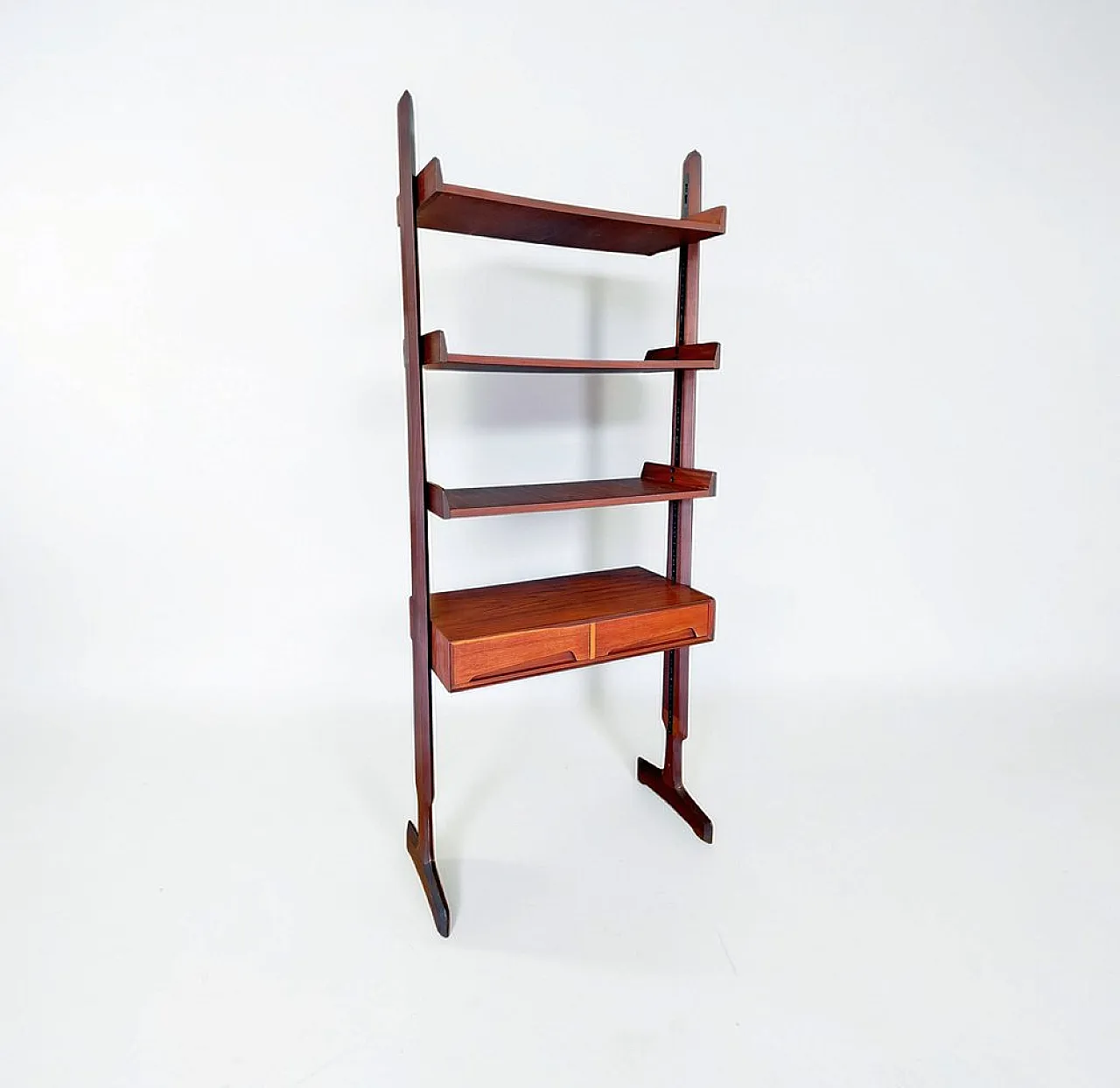 Libreria da terra in teak di Dassi, anni '60 1