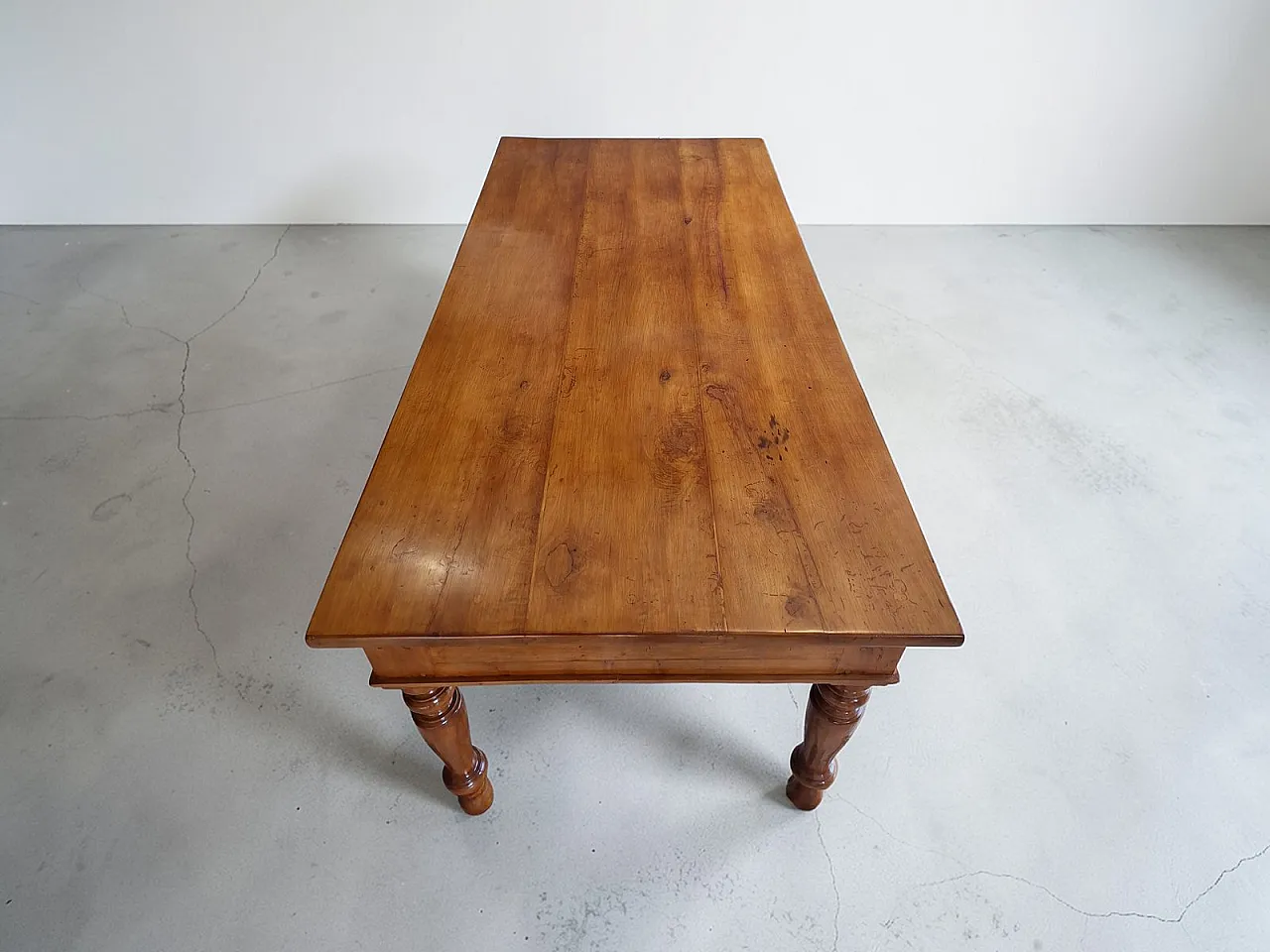 Tavolo da pranzo in ciliegio con cassetti, fine '800 5