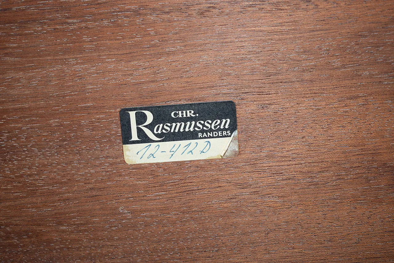 Scrivania Mid-Century in quercia di Chr. Rasmussen per Randers Møbelfabrik, anni '70. 21