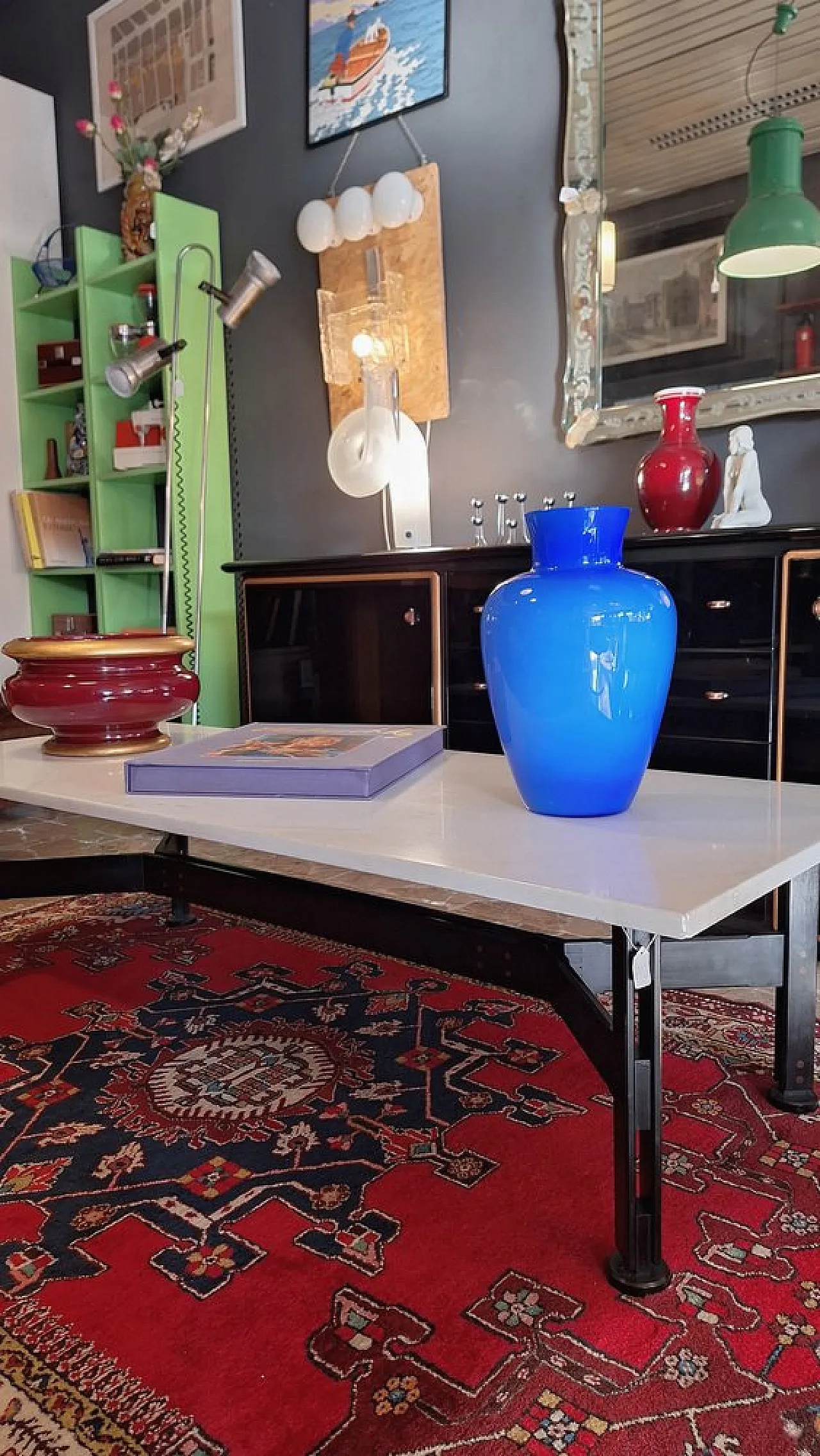 Large cased glass vase from Vistosi, 1990s 6