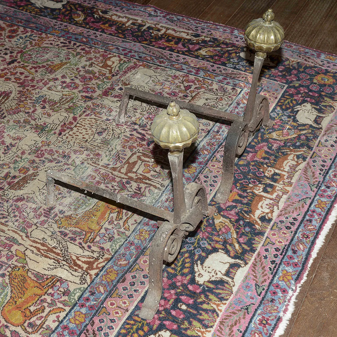 Pair of wings with machined metal pomes, late 19th century 2