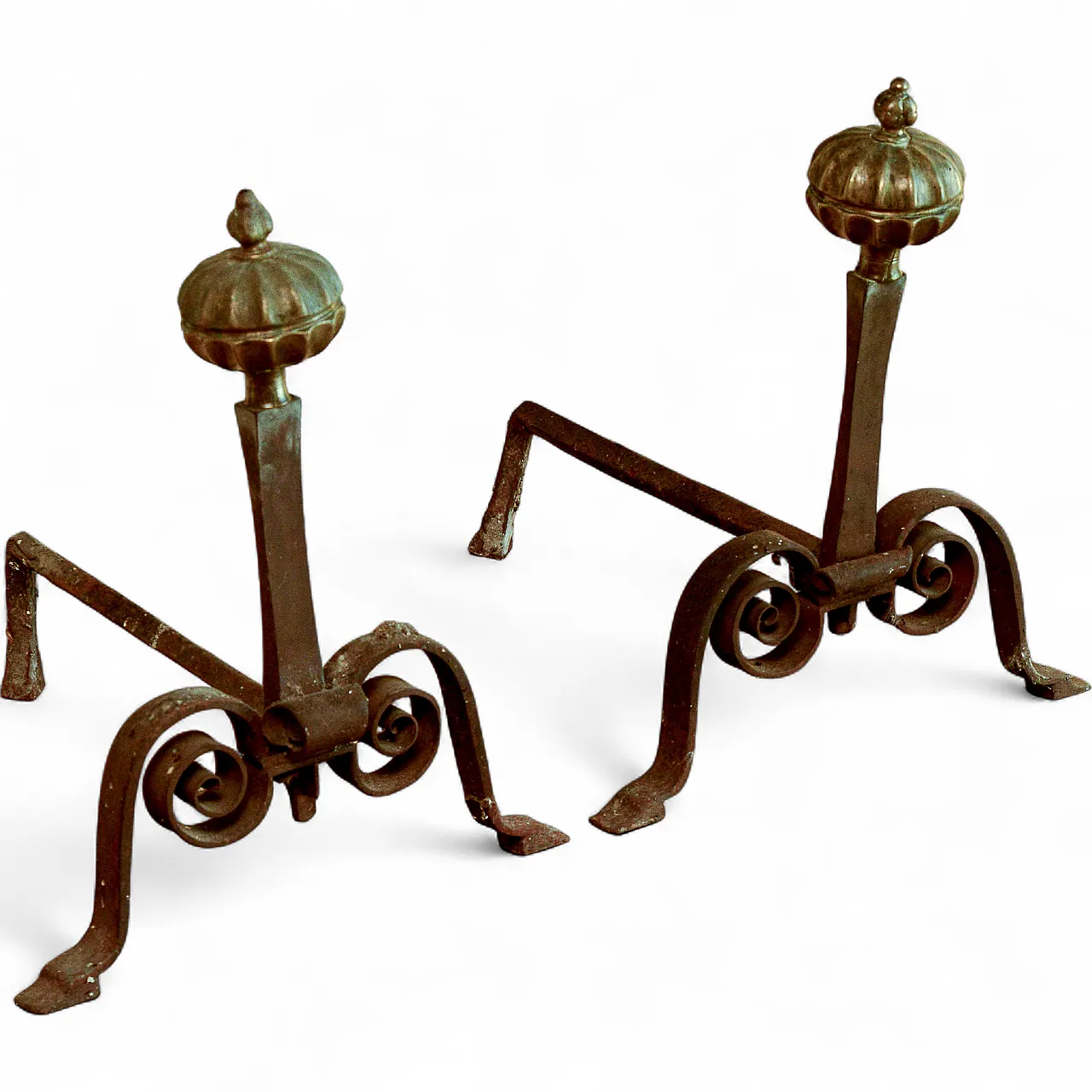 Pair of wings with machined metal pomes, late 19th century 9