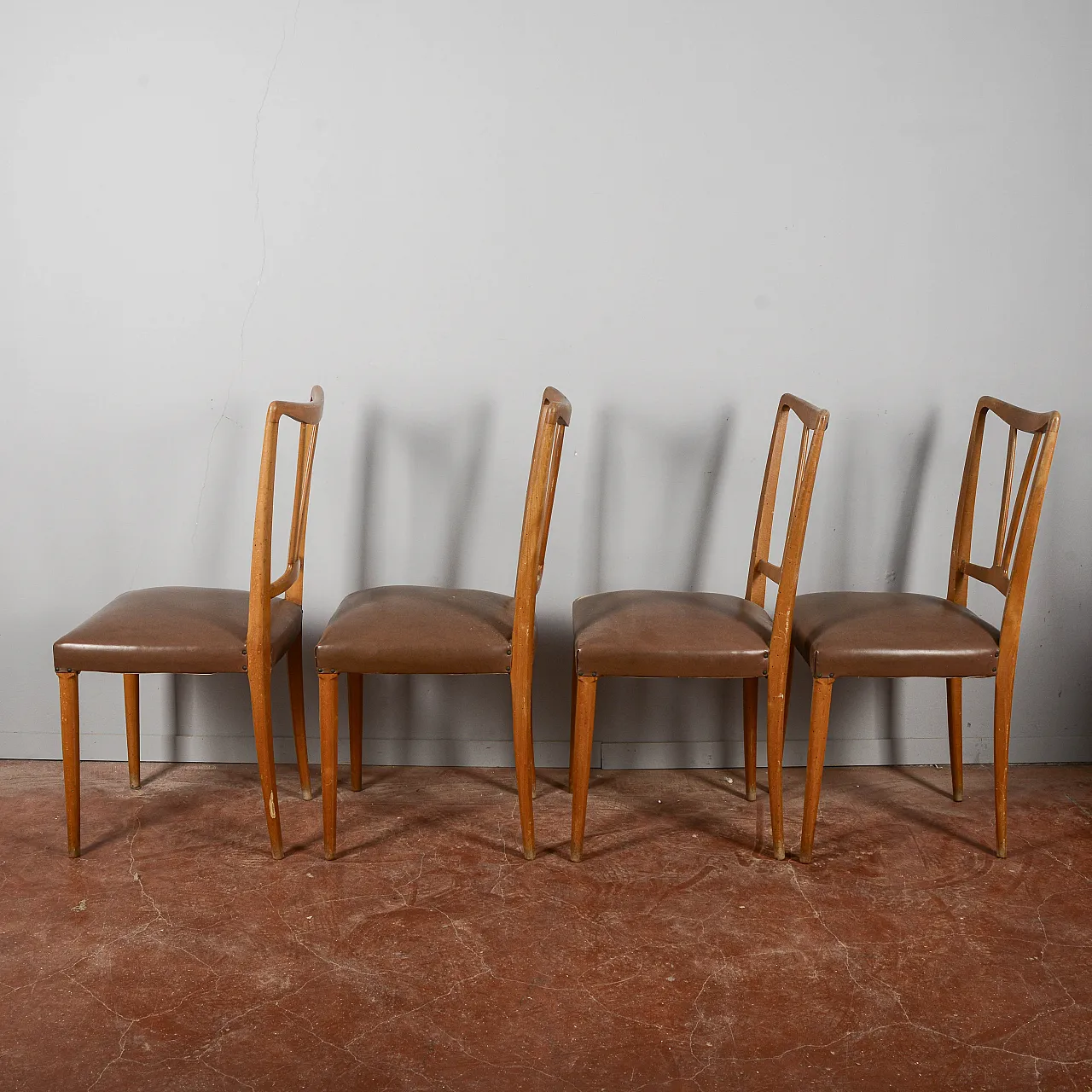4 Sedie in vilpelle, metà '900 6
