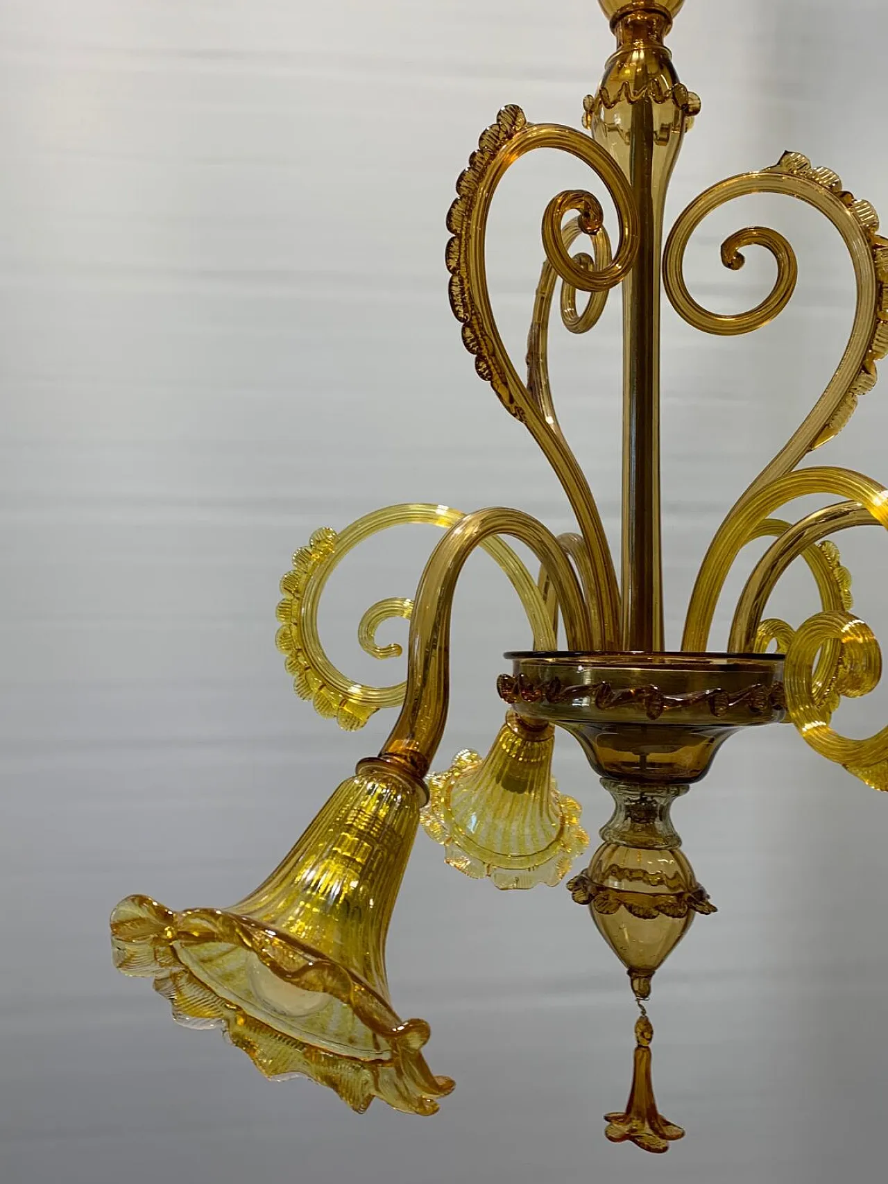 Lampadario in vetro di Murano attribuito a Galliano Ferro, anni '30 6