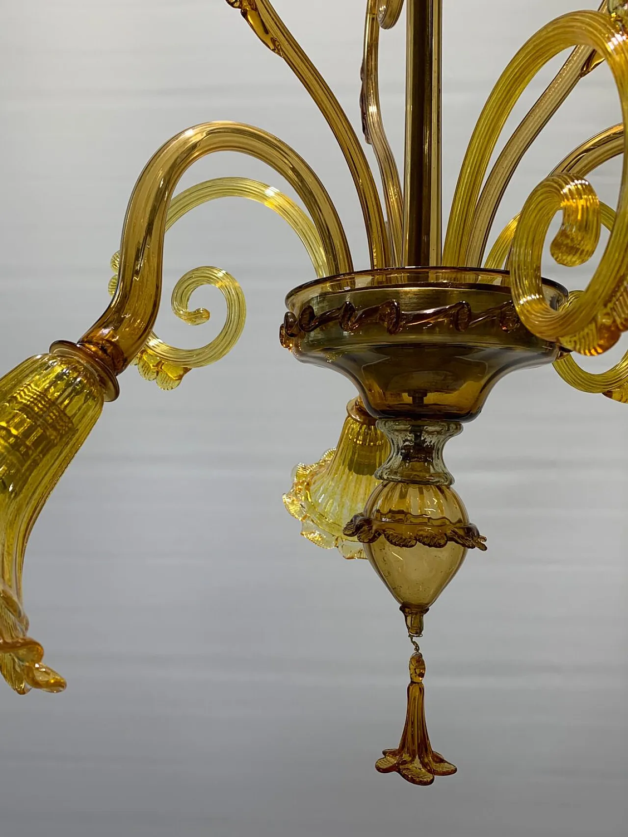 Lampadario in vetro di Murano attribuito a Galliano Ferro, anni '30 7