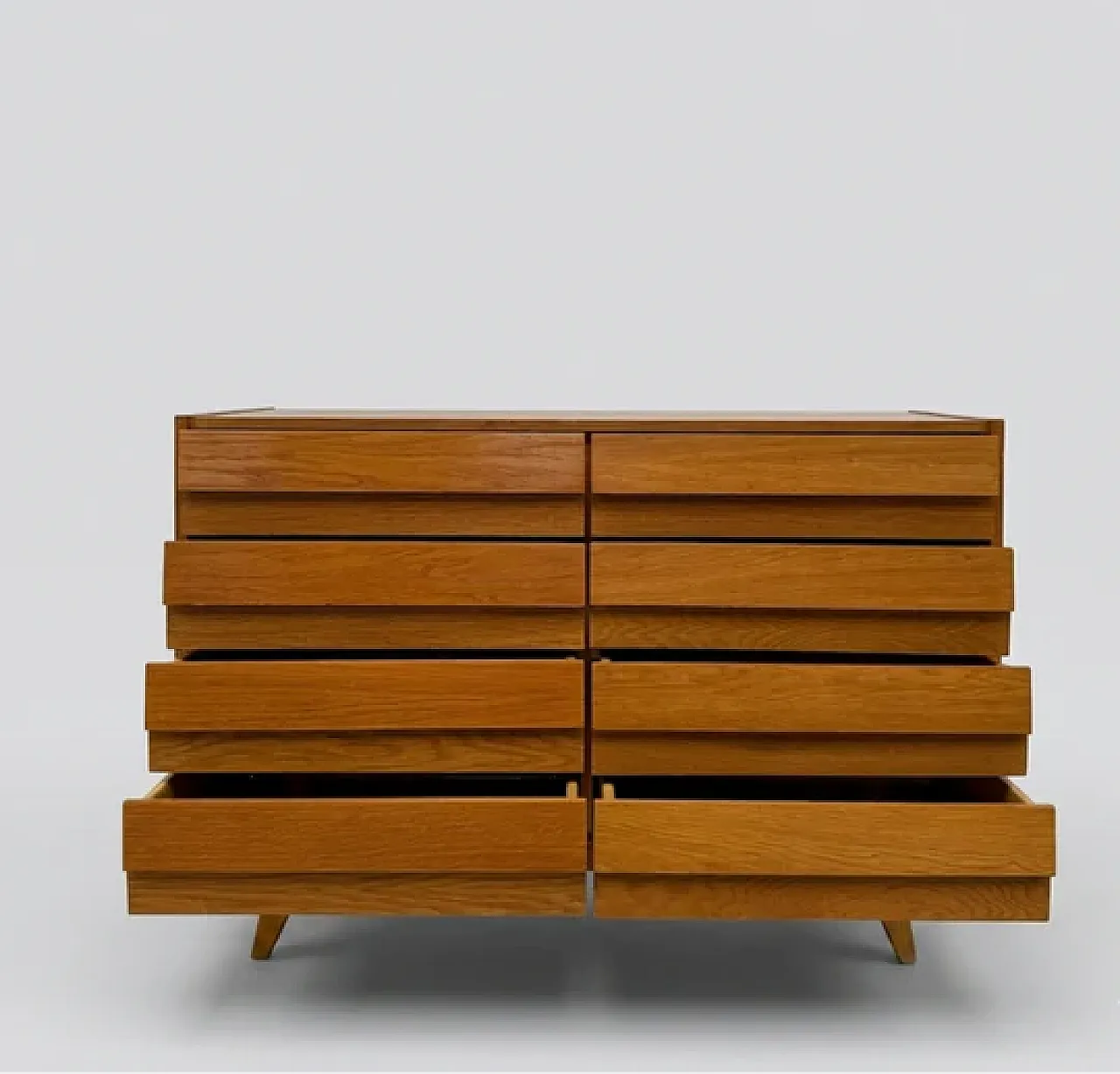 Cassettiera Mid-Century impiallacciata di Jiří Jiroutek U-453, anni 60 1