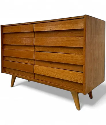 Cassettiera Mid-Century impiallacciata di Jiří Jiroutek U-453, anni 60