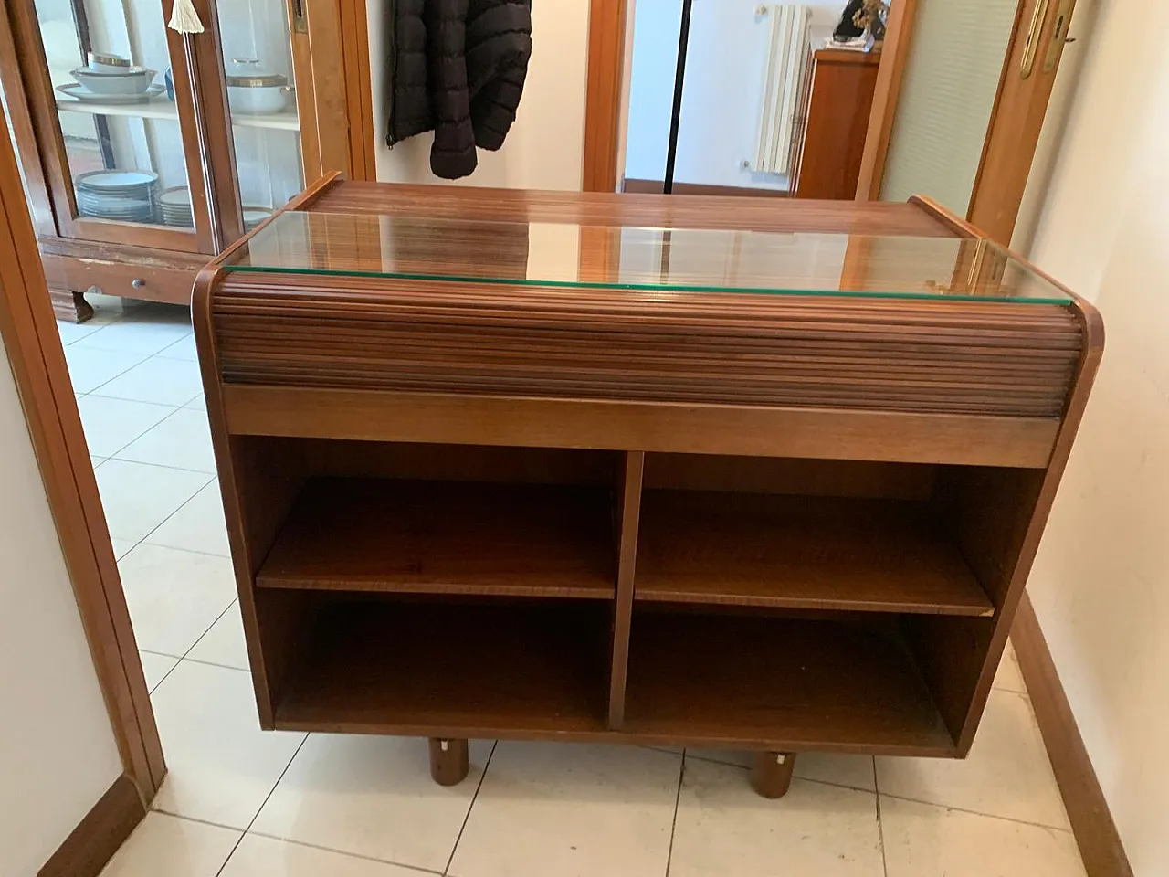 Rolling shutter desk 804 by Frattini for Bernini, 1960s 2