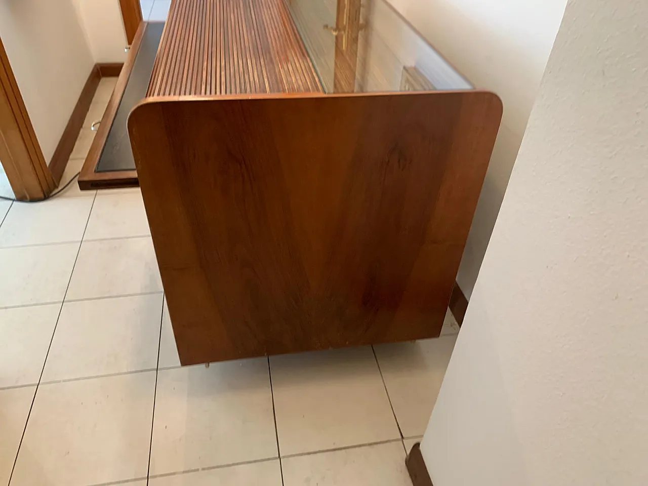 Rolling shutter desk 804 by Frattini for Bernini, 1960s 3