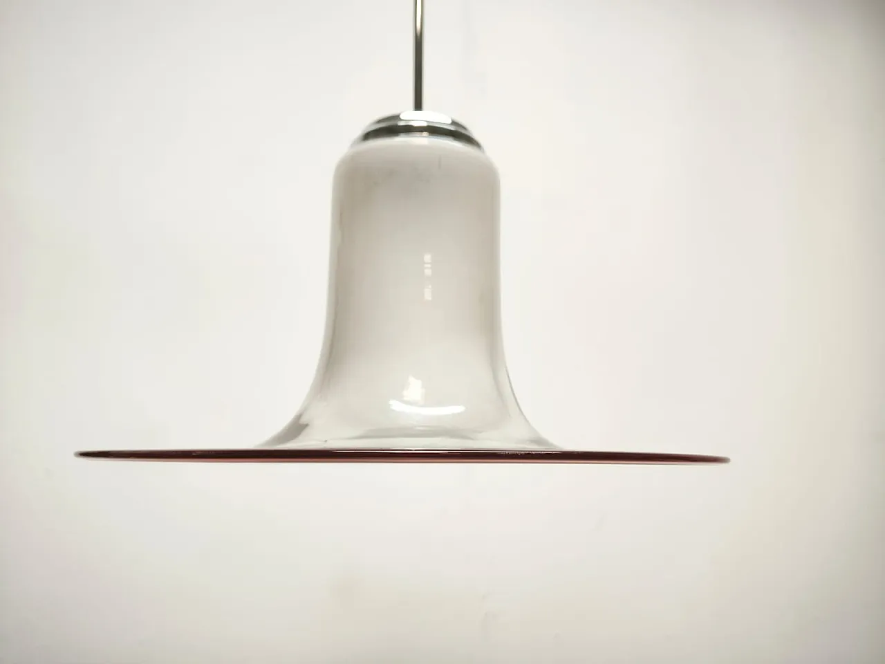 Murano suspension with red stripes, 1970s 3