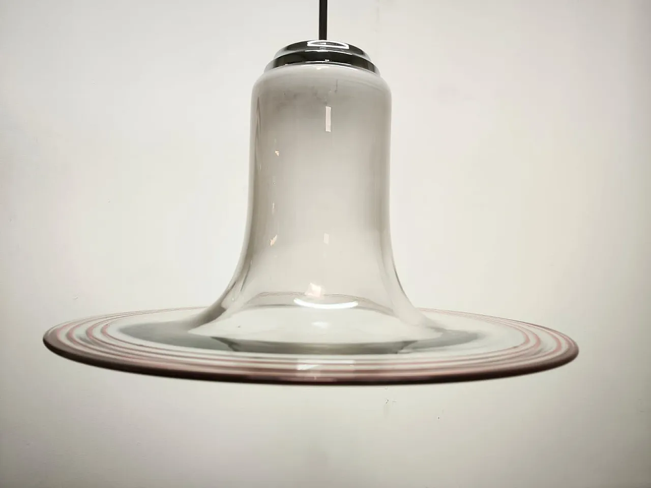 Murano suspension with red stripes, 1970s 8