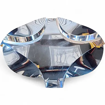 Steel centerpiece plate by Enrico Panzeri for Robots Milano, 1970s