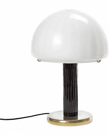 Cordonata series table lamp in brass and glass from Venini, 1970s