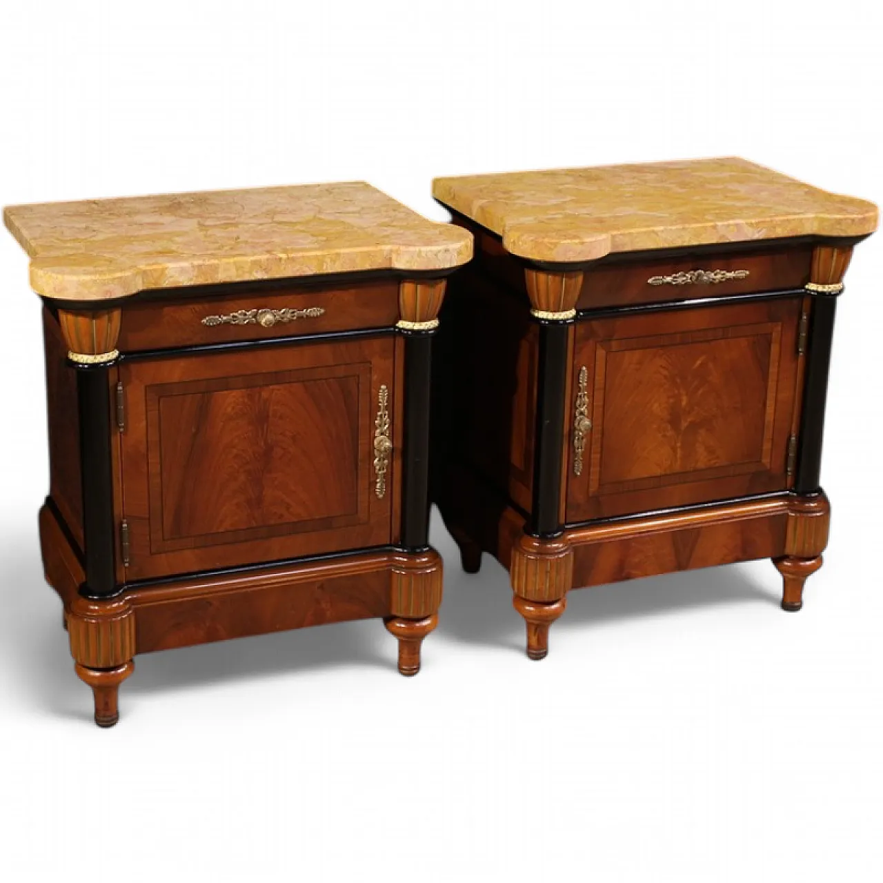 Pair of Italian bedside tables, 20th century 13