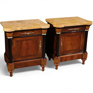 Pair of Italian bedside tables, 20th century