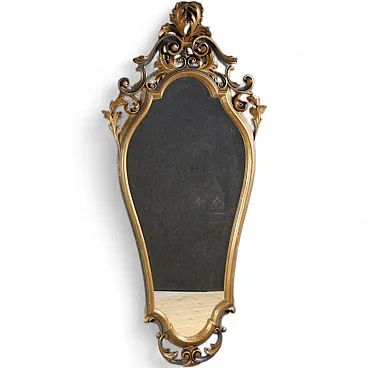 Italian lacquered and gilded mirror in Louis XV style from the 20th century