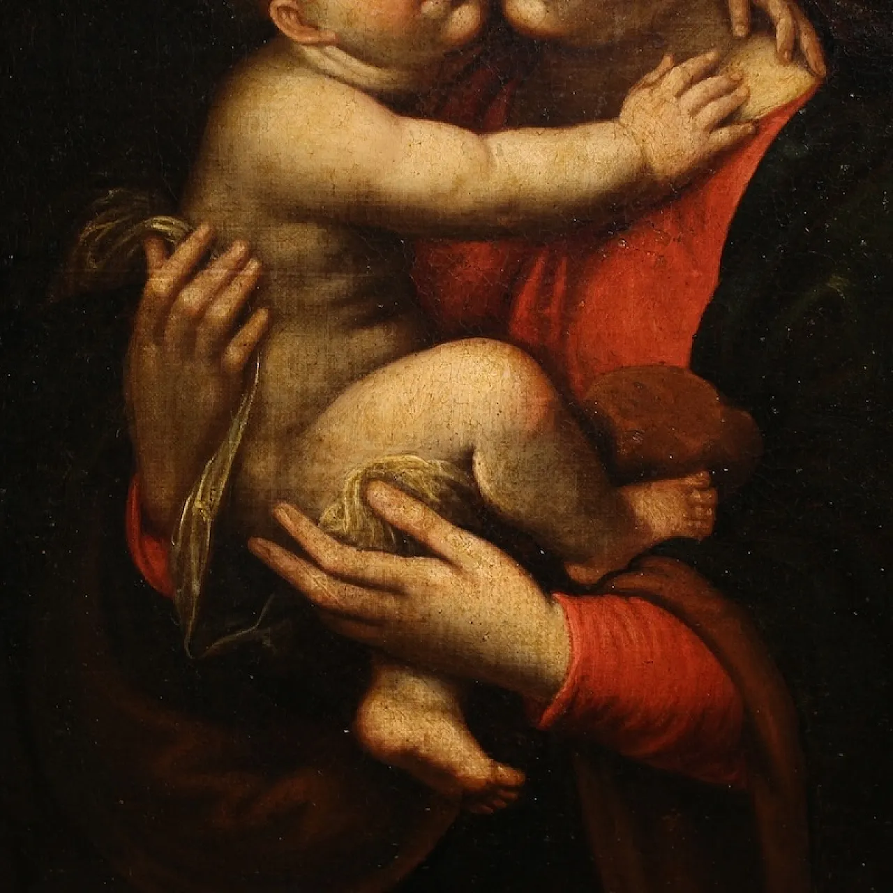 Religious painting, Madonna with child, 18th century 5
