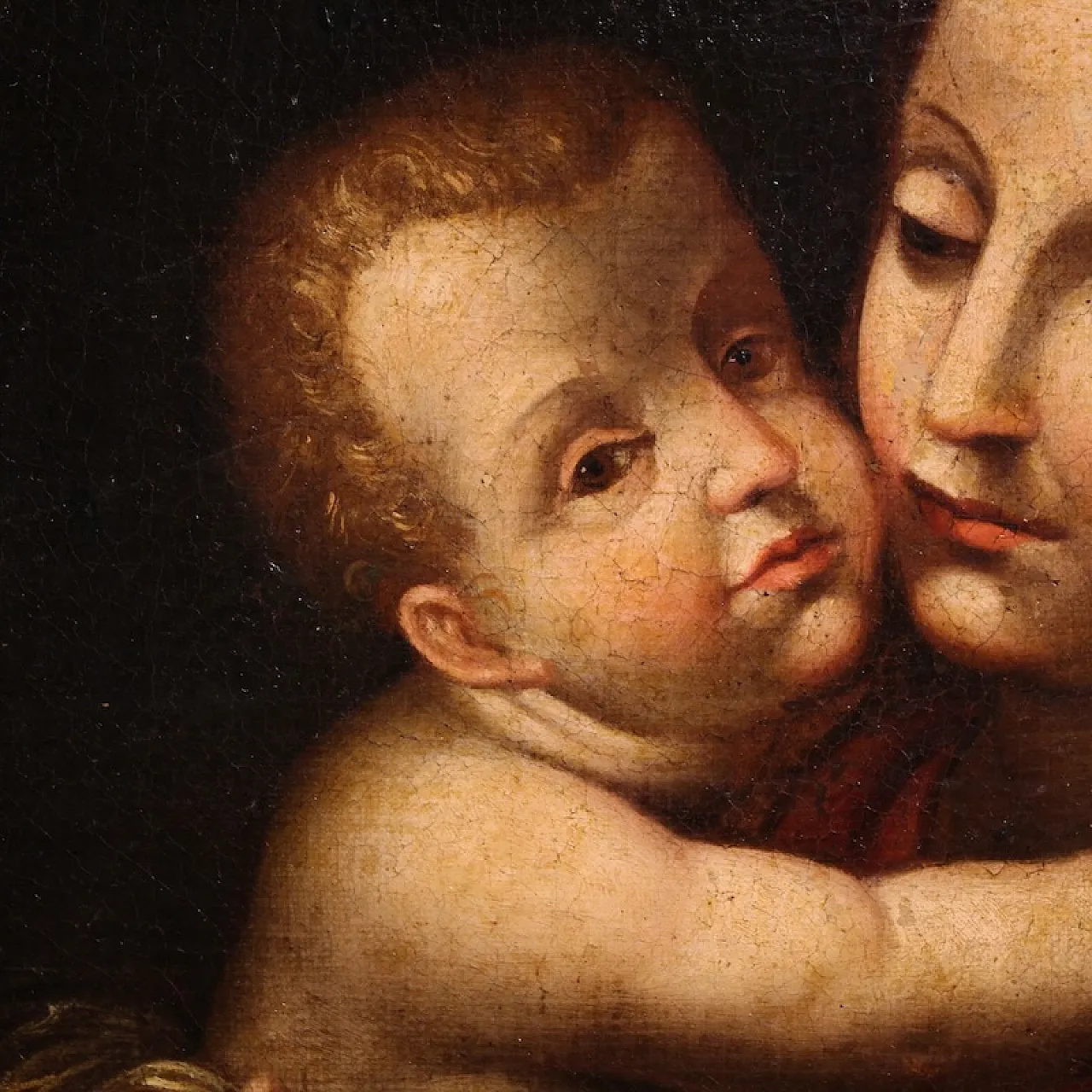 Religious painting, Madonna with child, 18th century 6