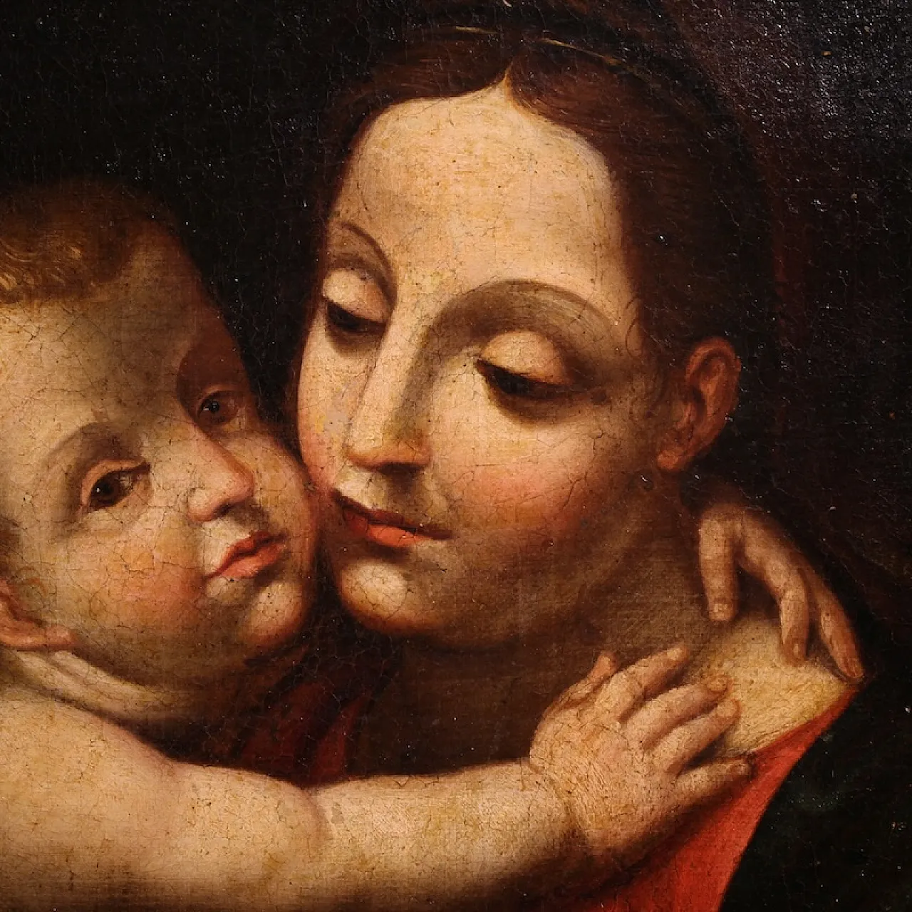 Religious painting, Madonna with child, 18th century 10