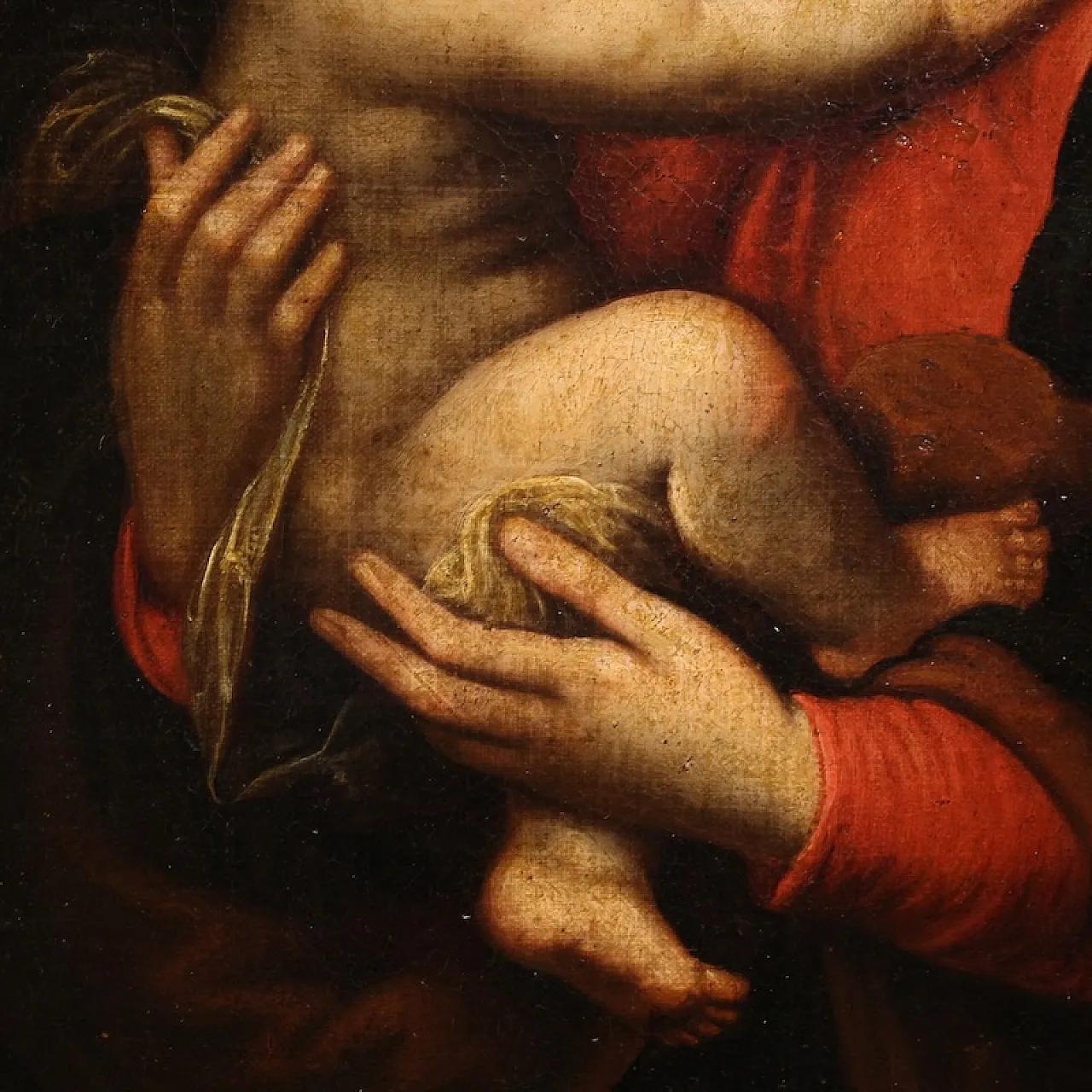 Religious painting, Madonna with child, 18th century 11