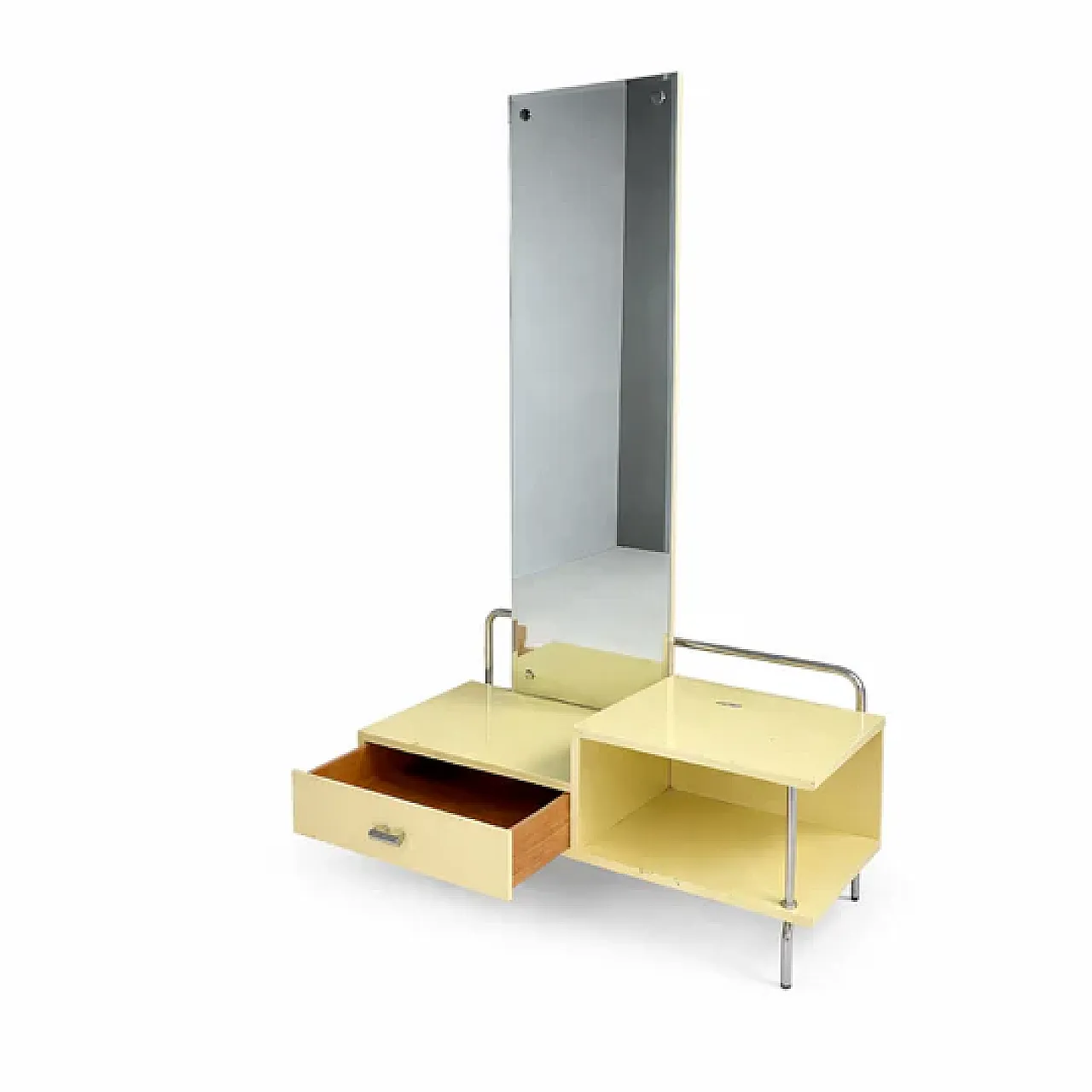 Bauhaus dressing table mirror in wood, metal and glass Slezák, 1930s 3