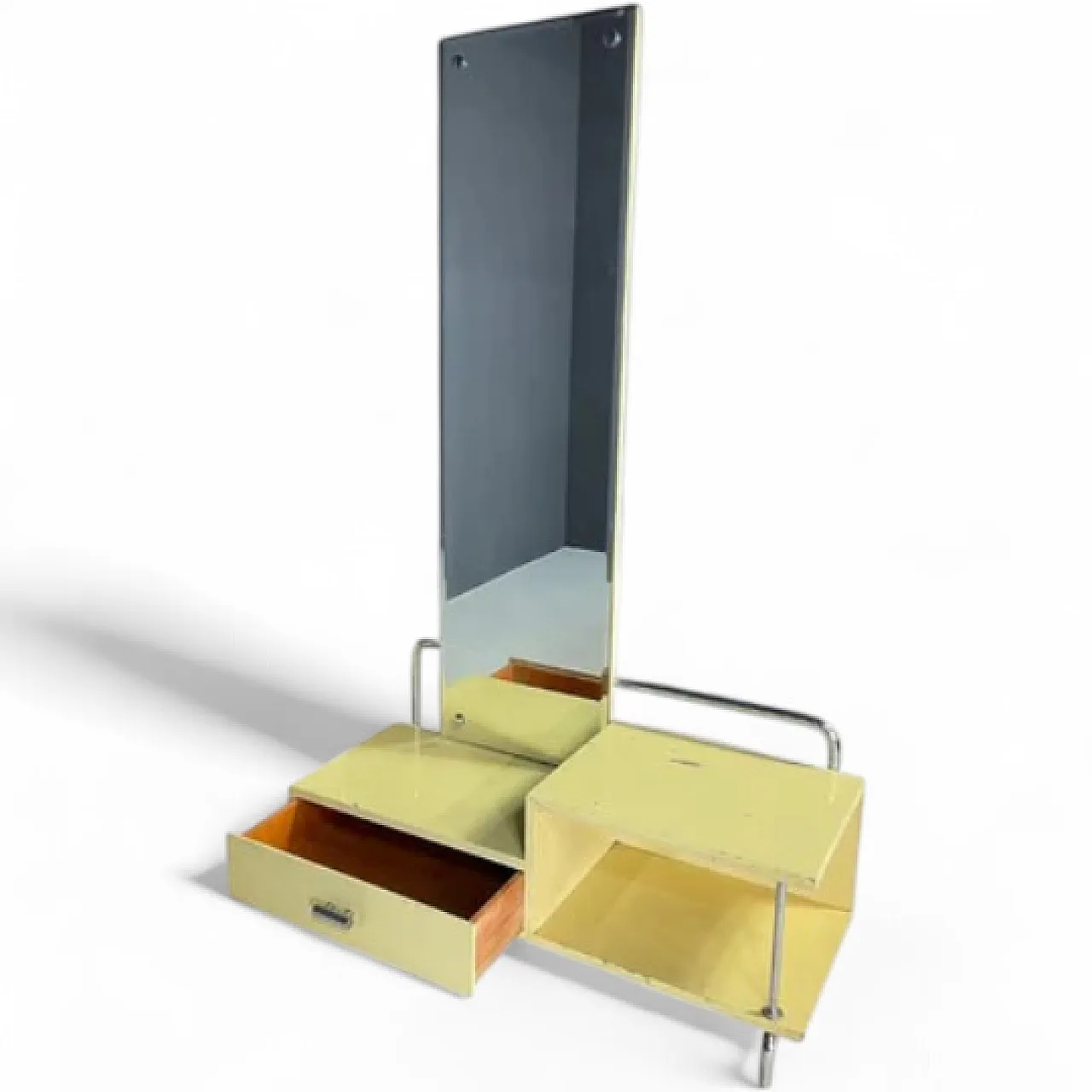 Bauhaus dressing table mirror in wood, metal and glass Slezák, 1930s 6