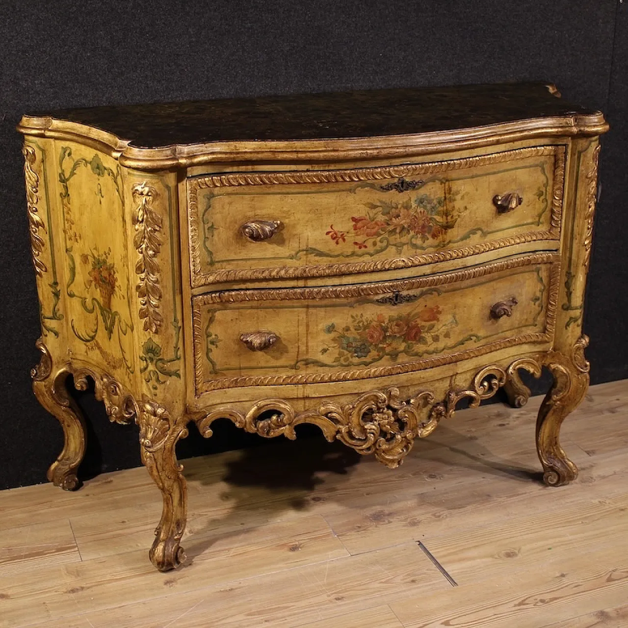Venetian chest of drawers in Baroque style, the 20th century 1