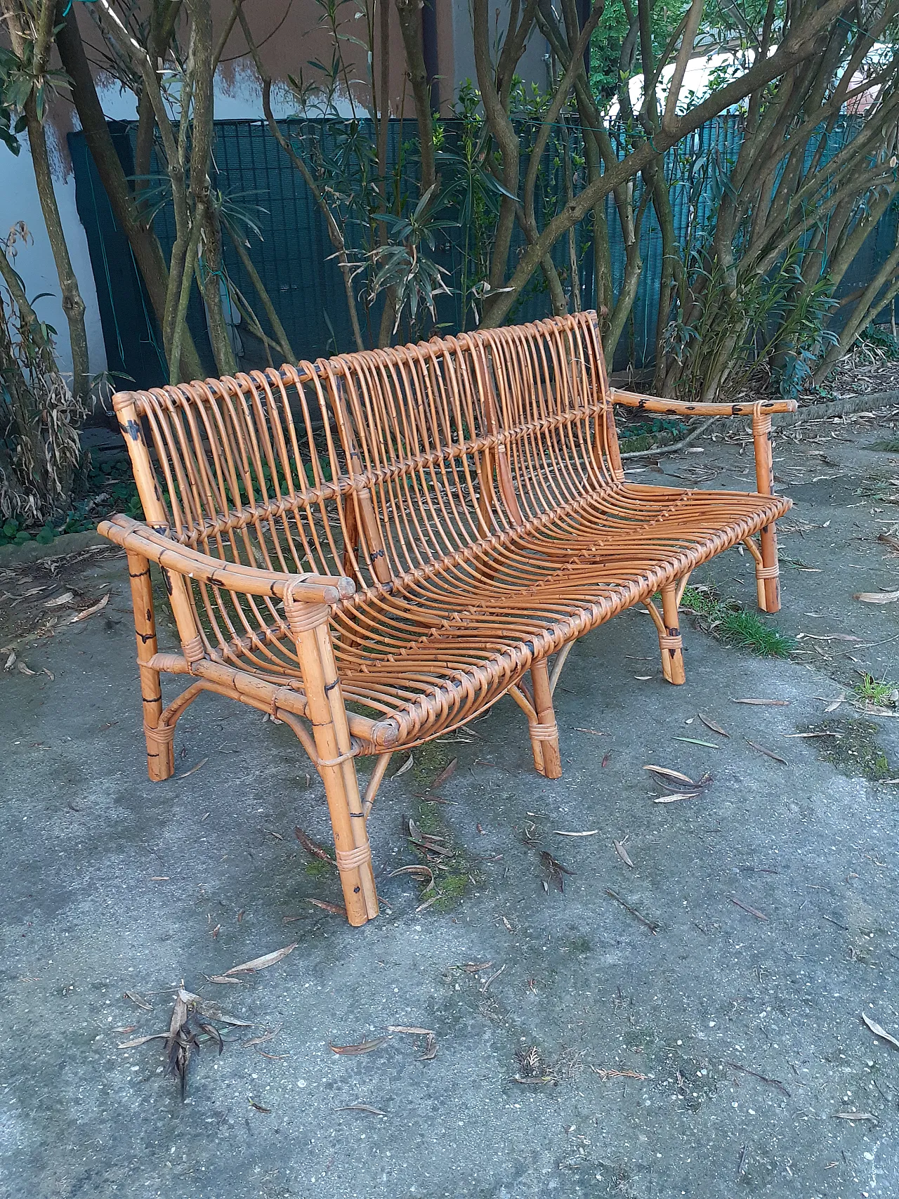 Bamboo sofa, 1970s 1