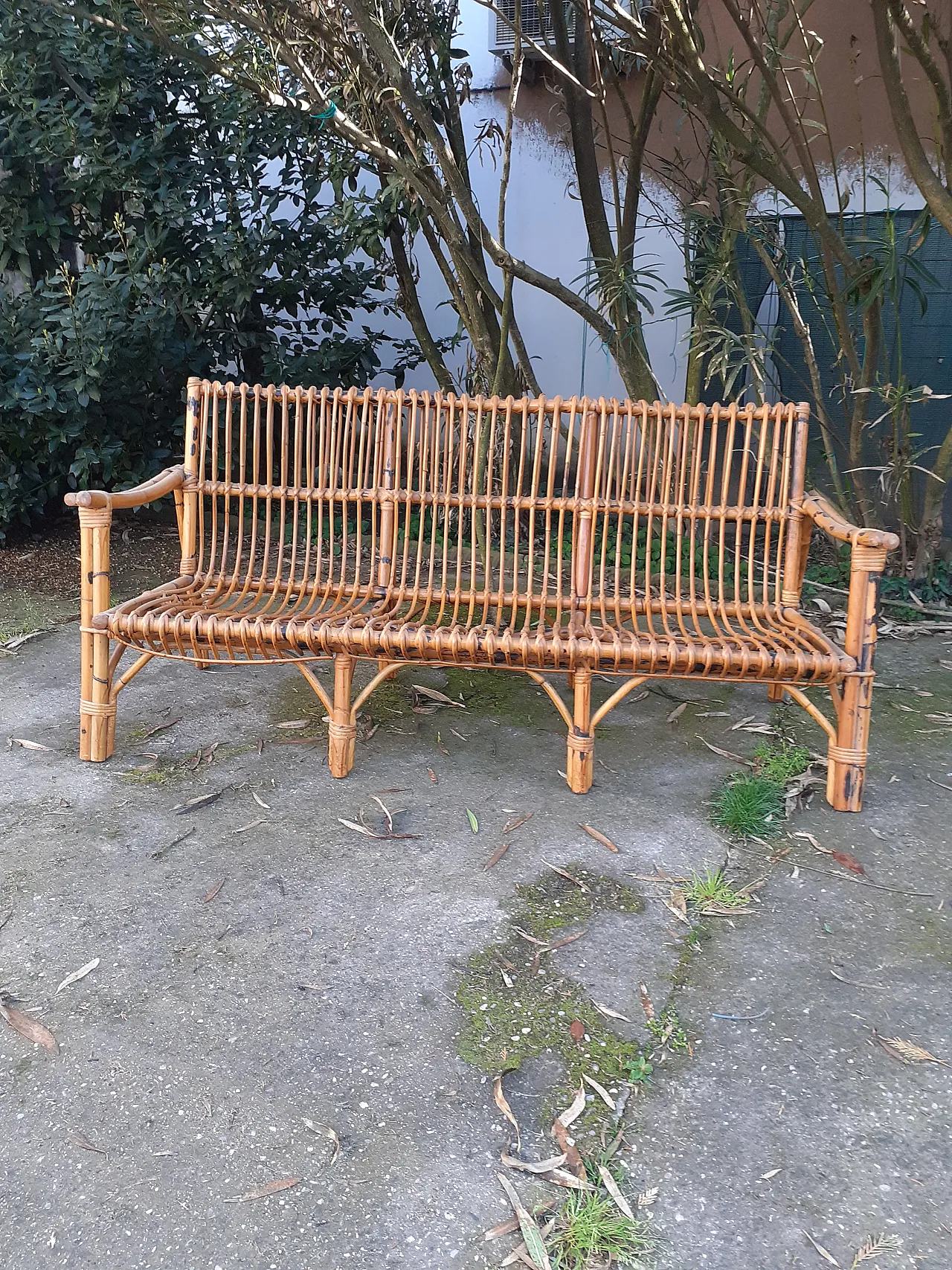 Bamboo sofa, 1970s 2