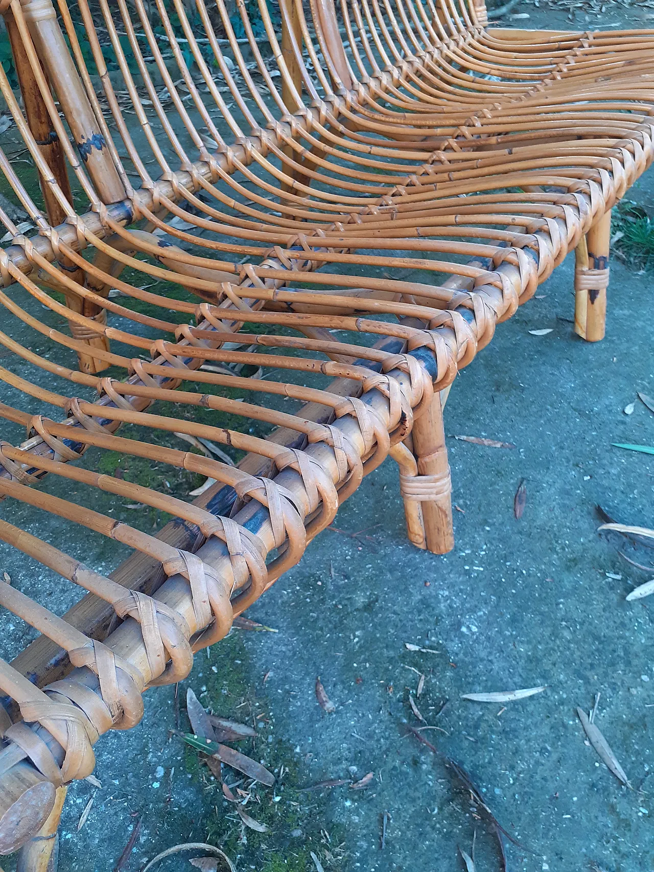 Bamboo sofa, 1970s 5