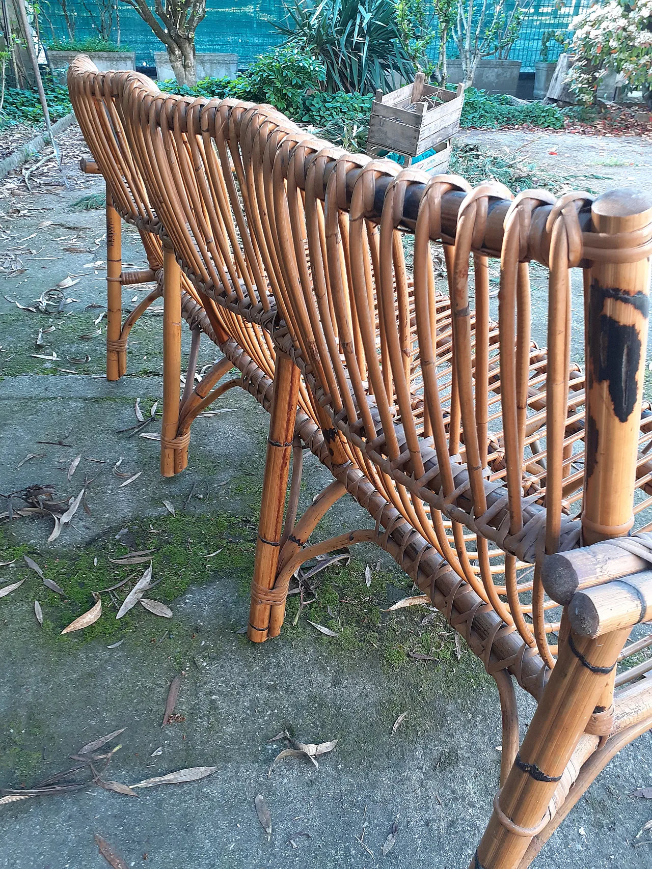 Bamboo sofa, 1970s 6