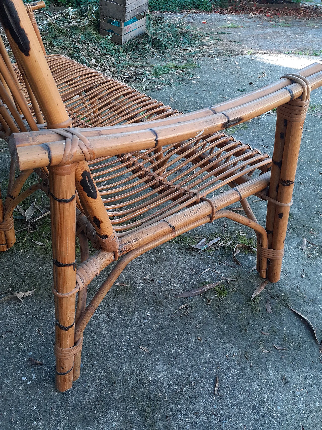 Bamboo sofa, 1970s 7