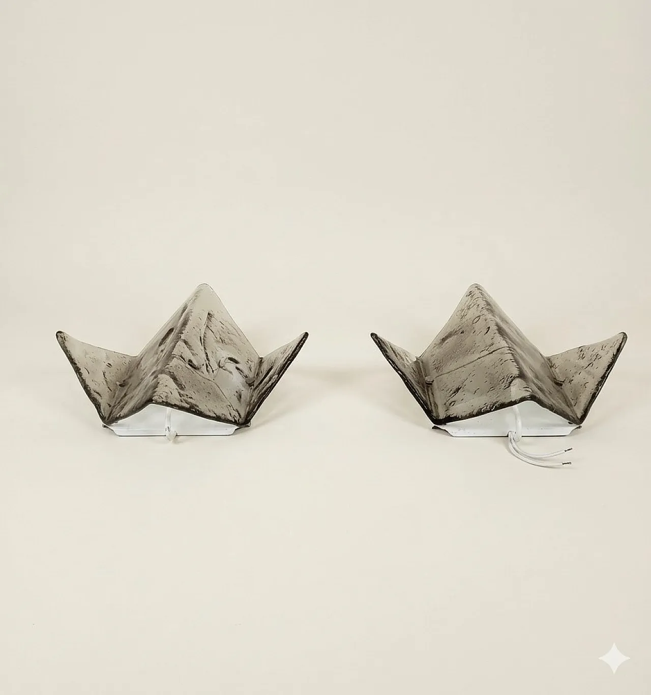 Pair of LP253 Murano glass sconces Carlo Nason for Mazzega, 70s 4