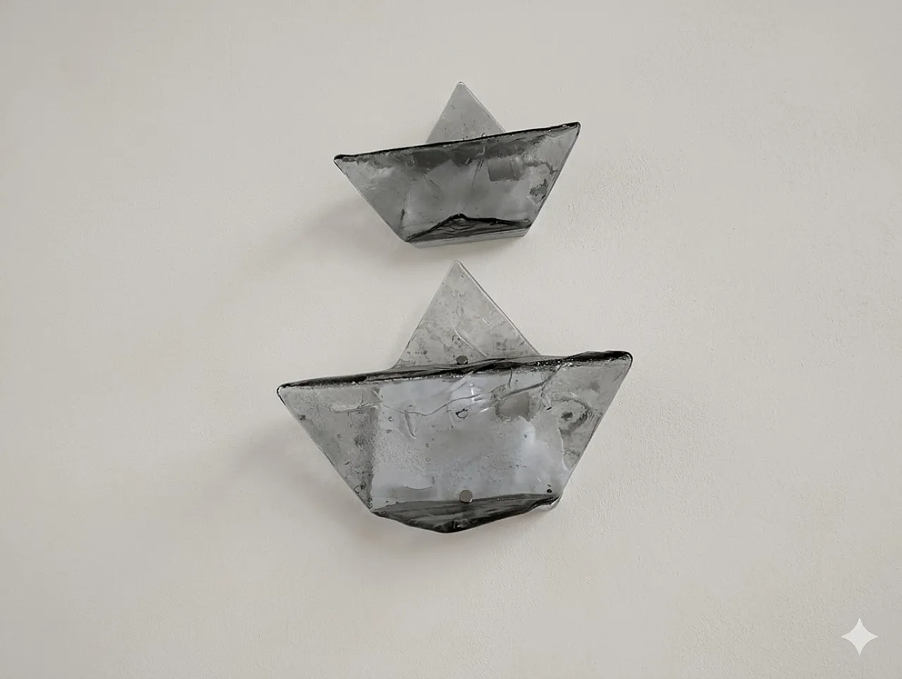 Pair of LP253 Murano glass sconces Carlo Nason for Mazzega, 70s 5
