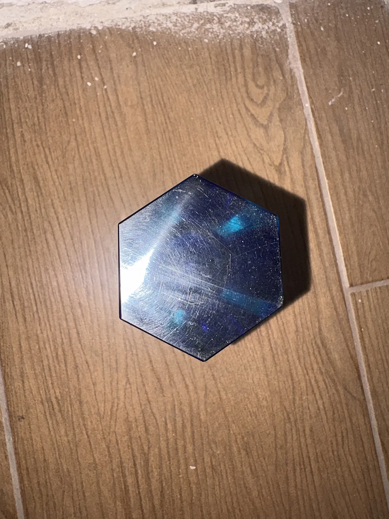 Vaso vetro sommerso blu, anni '50 7