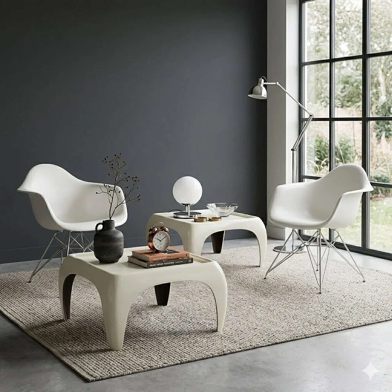 Coppia di tavolini Space Age, fine '900 2