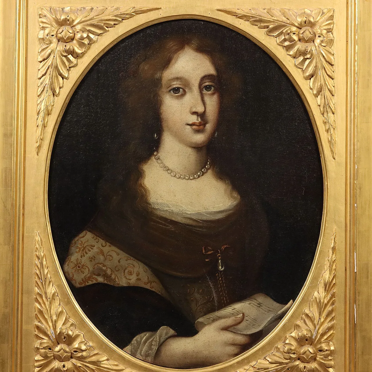 Portrait of a Woman with Sheet Music, oil on canvas, 18th century 3