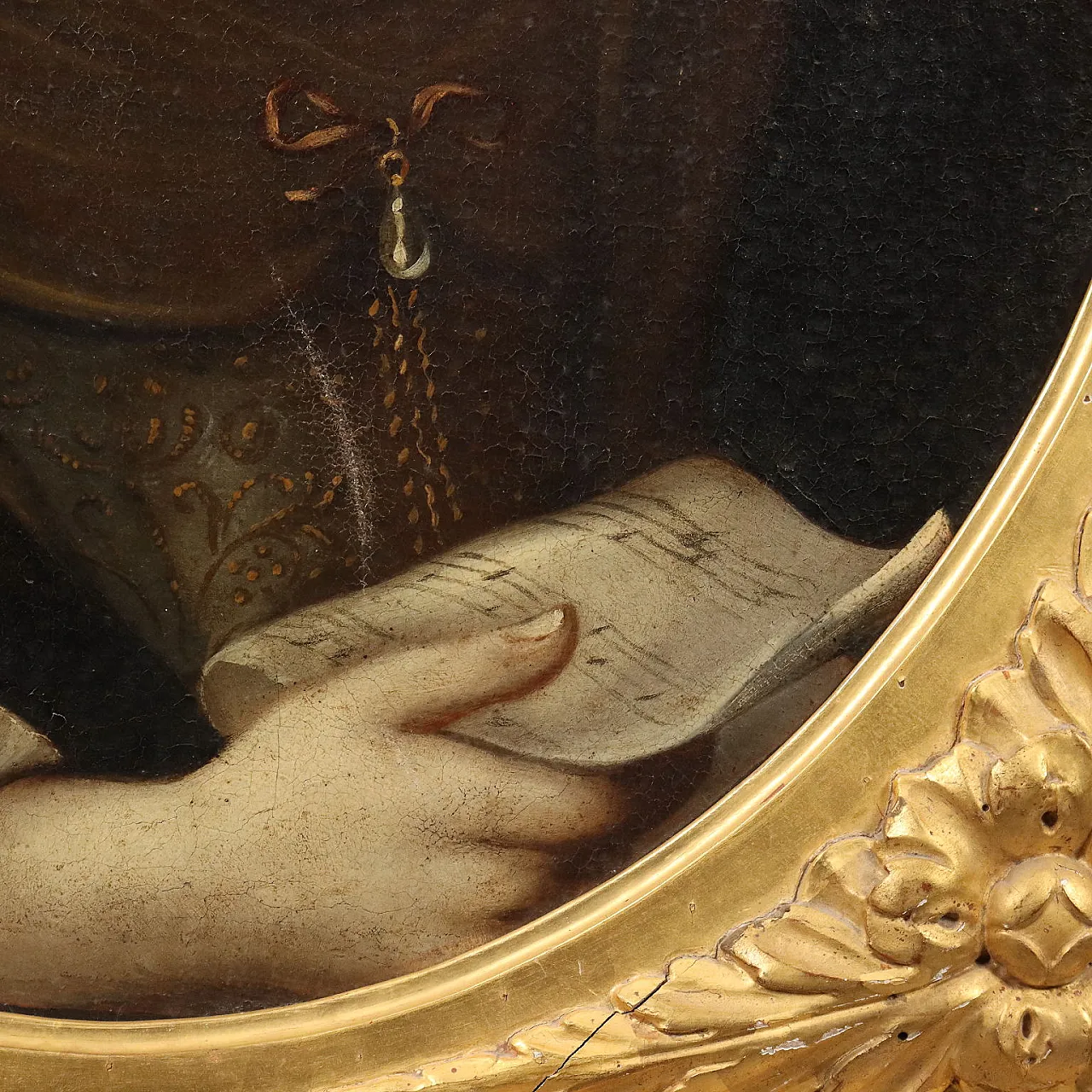 Portrait of a Woman with Sheet Music, oil on canvas, 18th century 6