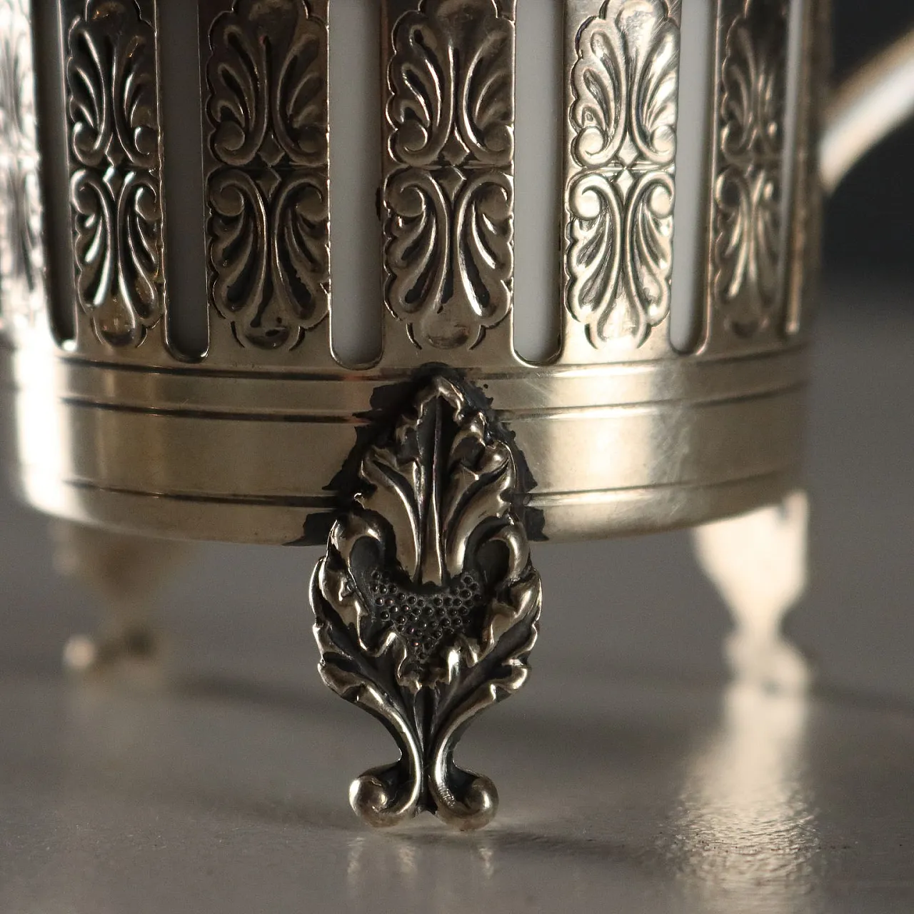 6 Tazzine da caffè in argento e porcellana di Heinrich, '900 6