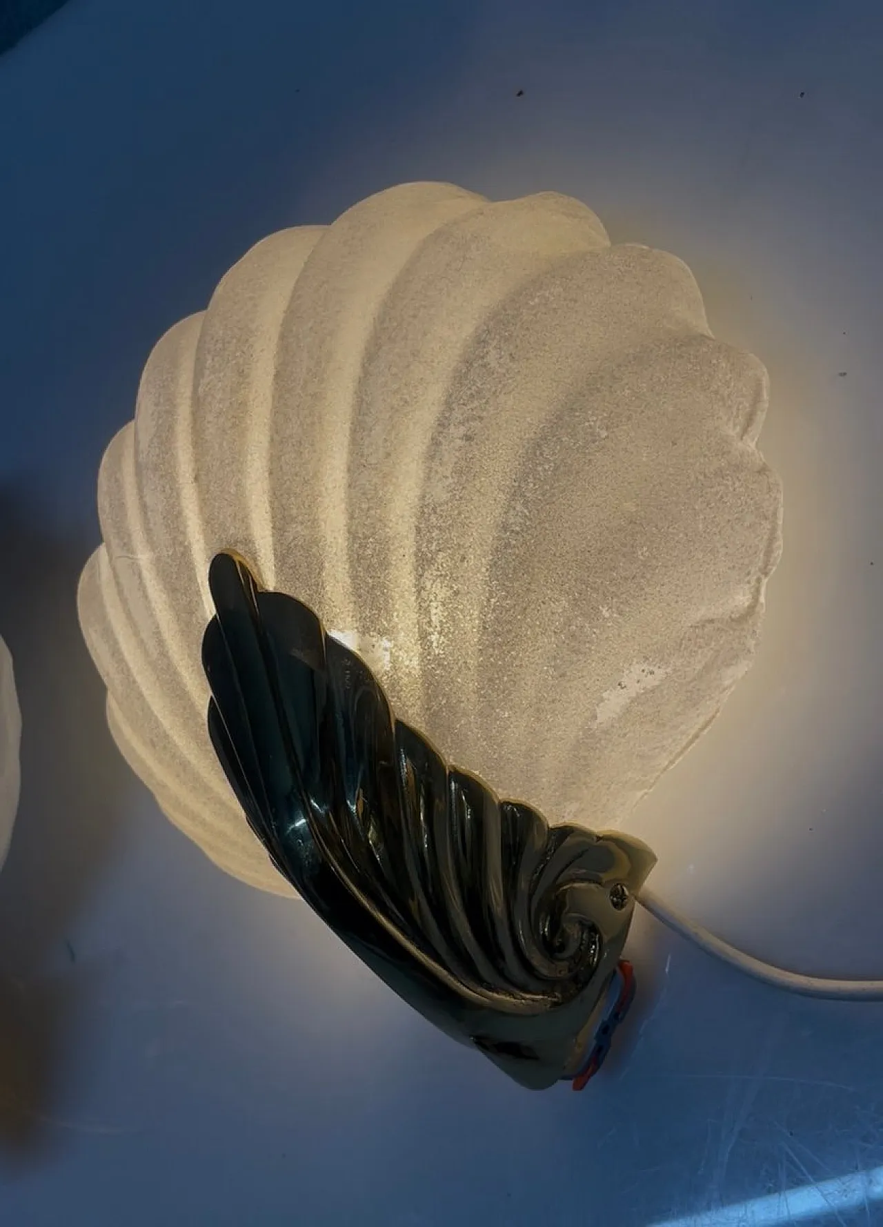 Pair of Italian Murano Glass Shell Sconces, 1960s 8