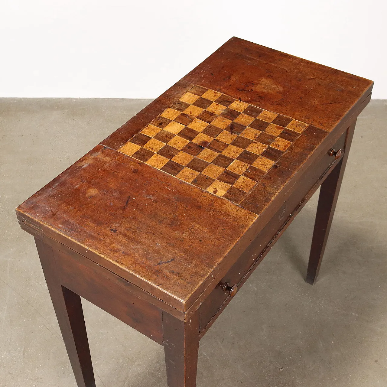 Game table with openable walnut top, 19th century 3