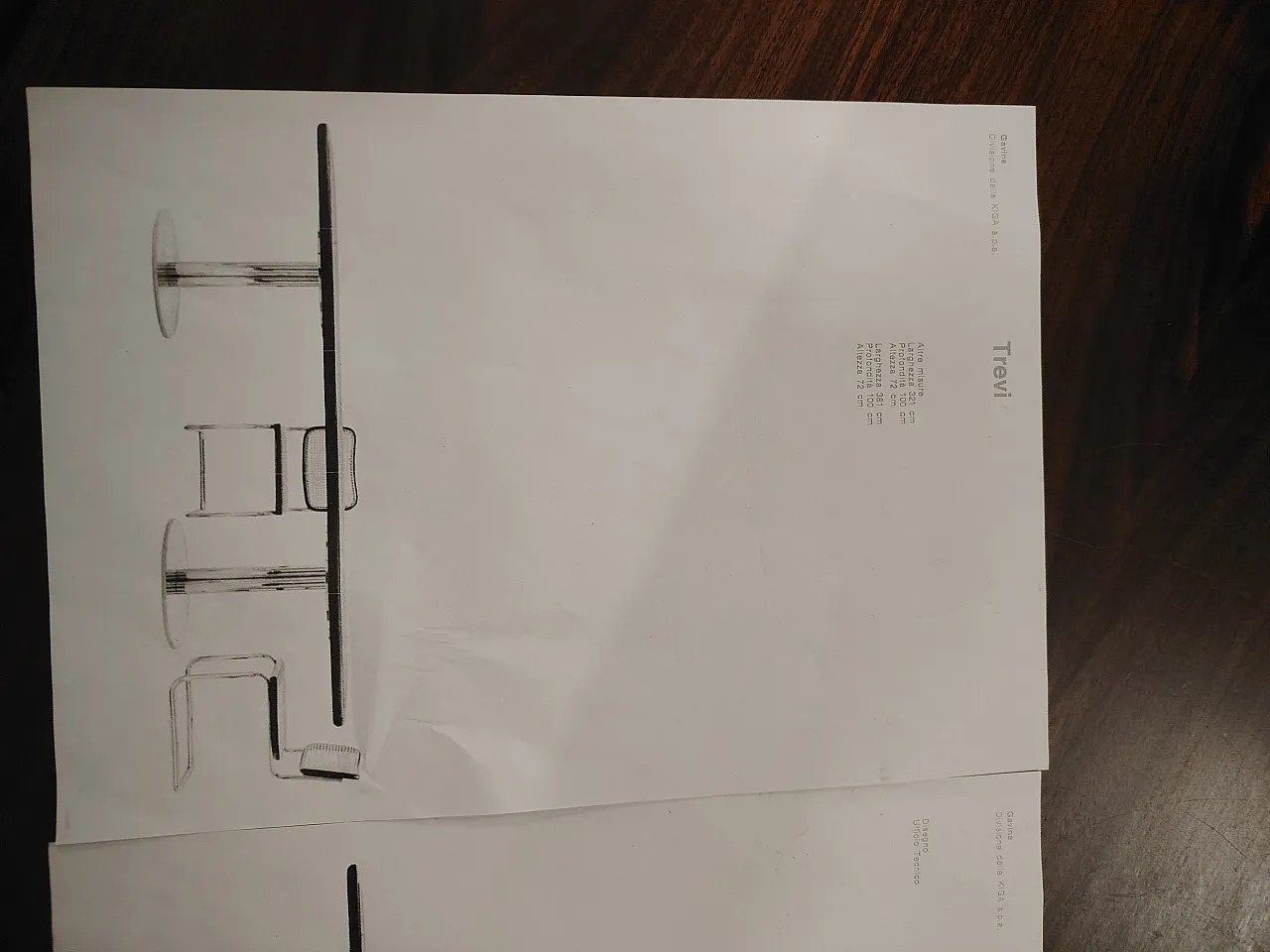 Tavolo modello Trevi disegno Ufficio Tecnico Gavina, anni '80 22