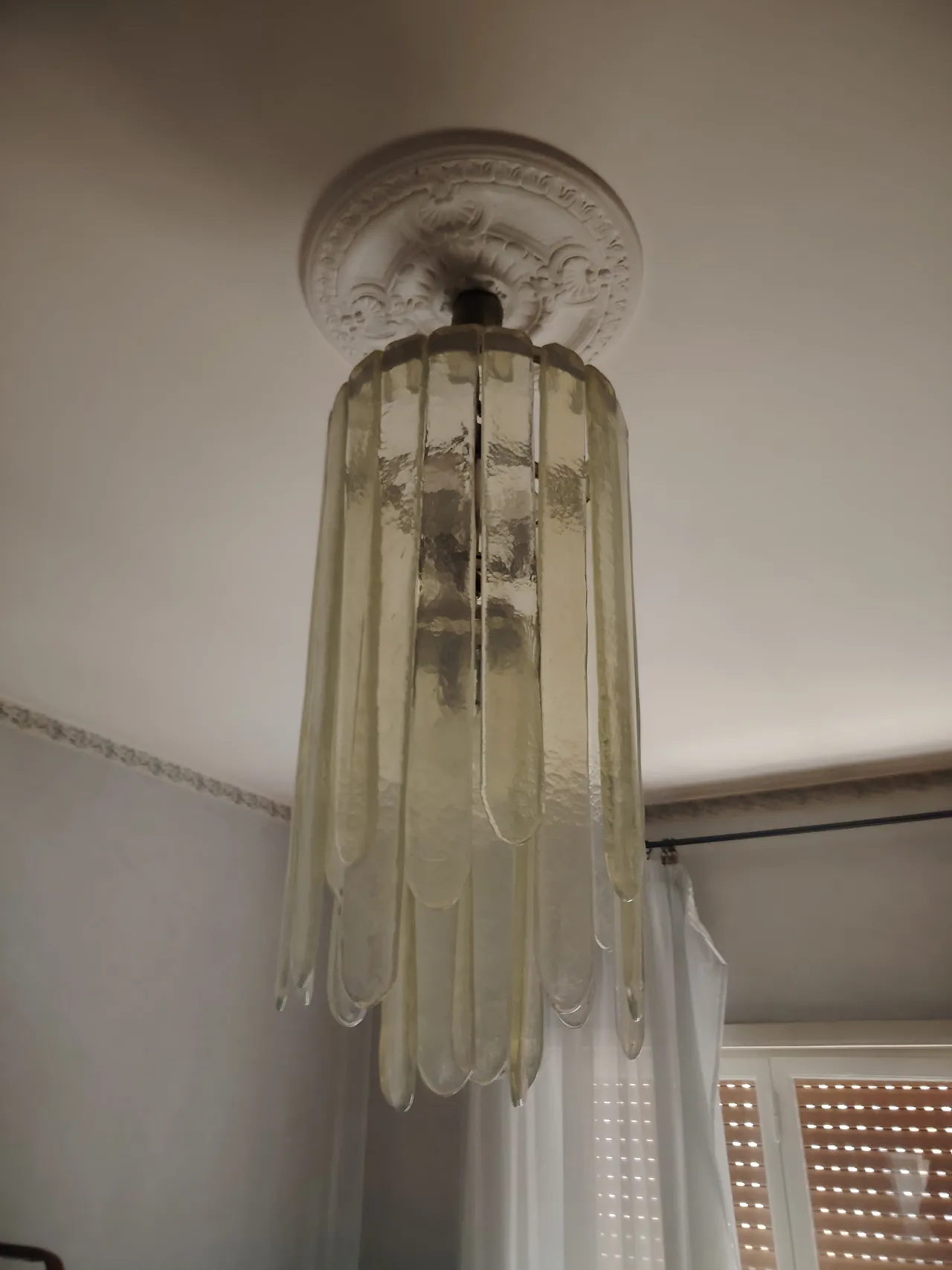 Lampada a sospensione Water Fall di Nason per Mazzega, anni '60 5