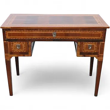 Antique desk with refined inlay, late 19th century